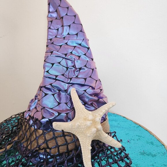 Costume Mermaid Witch Hat Seaworthy Starfish with Net Unique Art to Wear main image 5